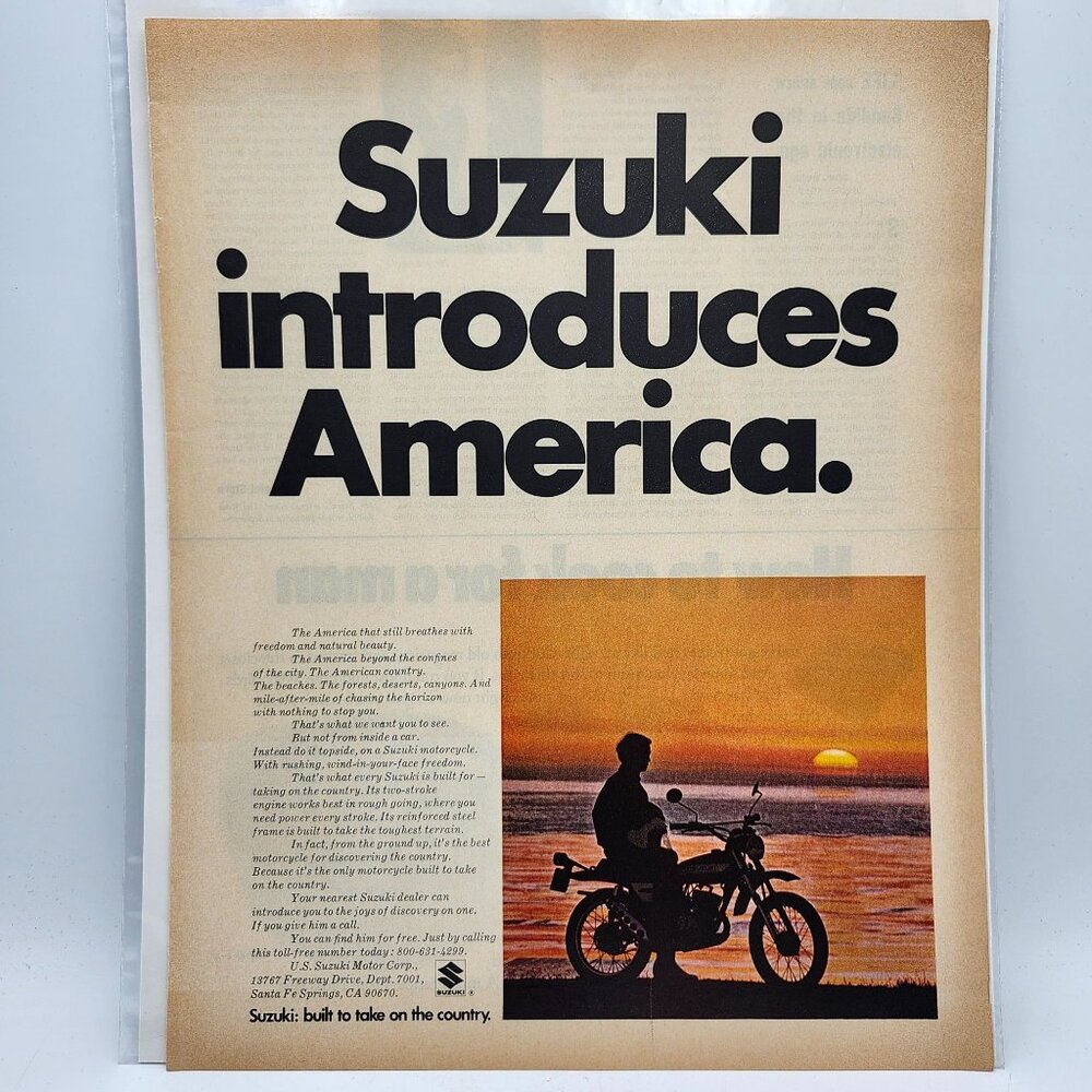 Vintage 1976 Suzuki Birds Eye LIFE Magazine Print Ad Page
